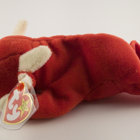 Rare Vintage Beanie Baby Snort the Bull PVCpellets - Picture 7 of 8